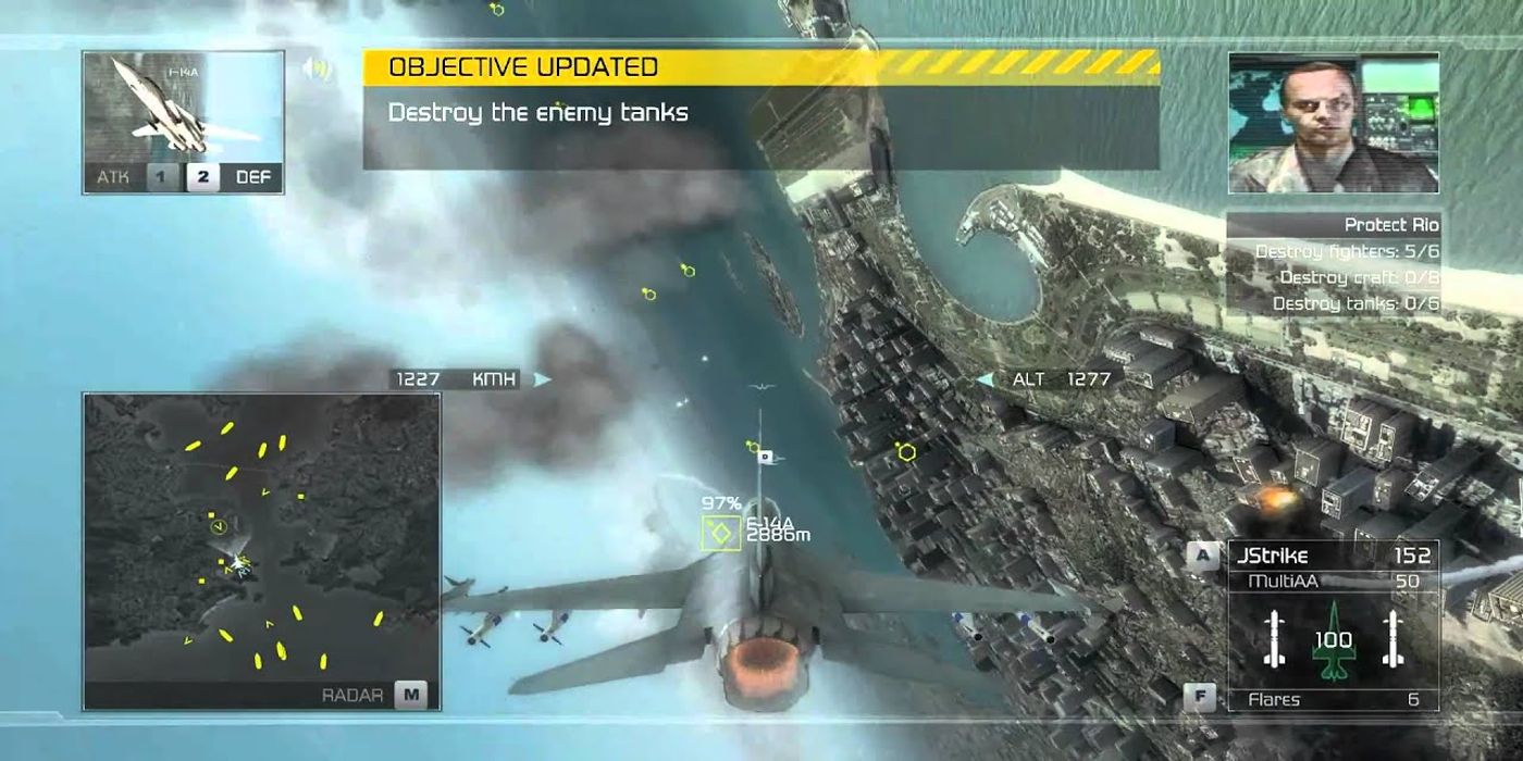 A screenshot from the video game Tom Clancy&rsquo;s HAWX.