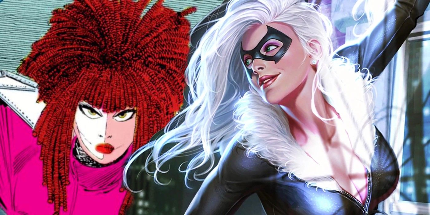 The villains Typhoid Mary and Black Cat from Marvel Comics.