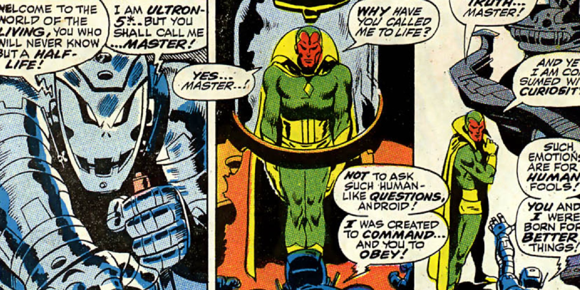 Ultron creates The Vision in Marvel Comics.