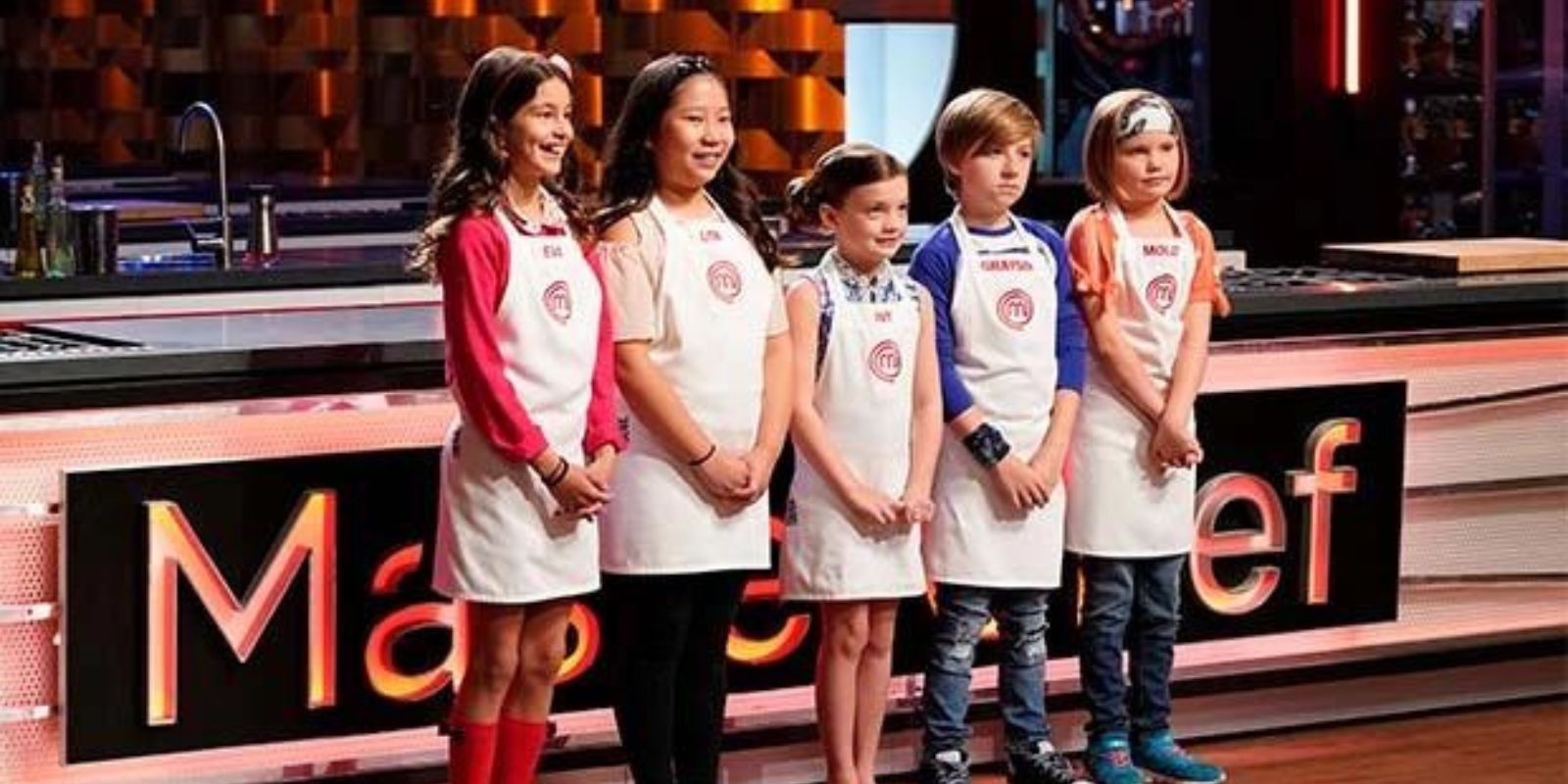 Master Chef Junior contestants lined up