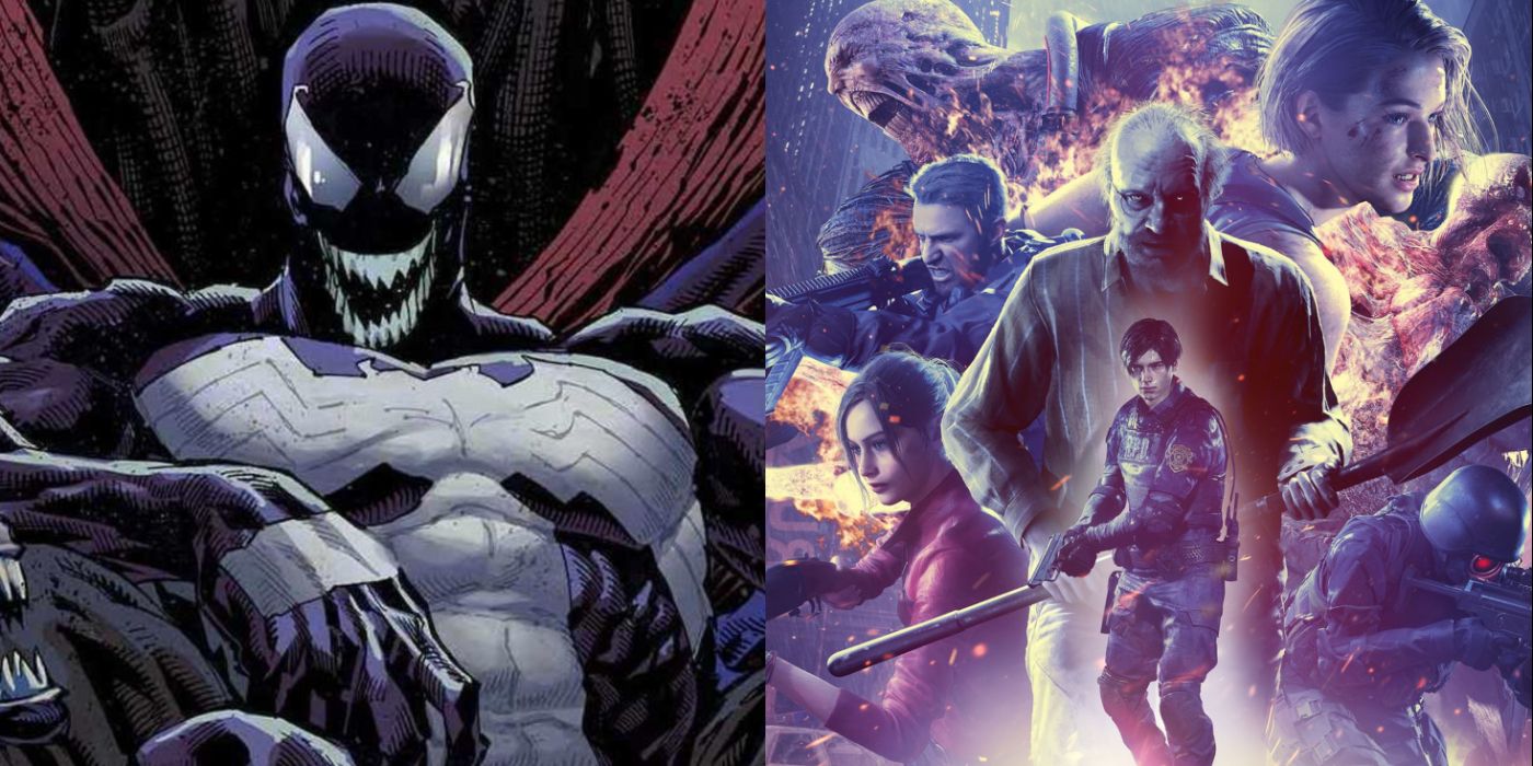 Venom In Resident Evil Franchise collage image.