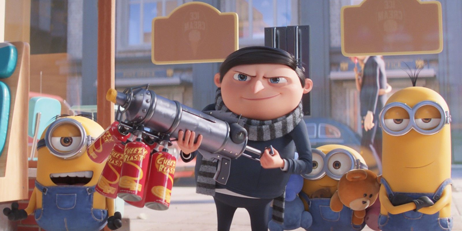 Voices of Pierre Coffin and Steve Carell in Minions The Rise of Gru 2