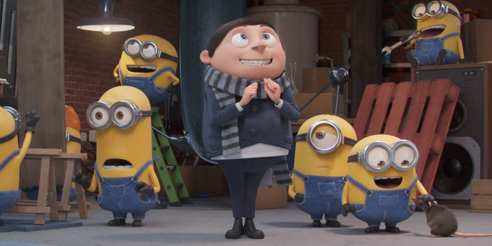 Voices of Pierre Coffin and Steve Carell in Minions The Rise of Gru