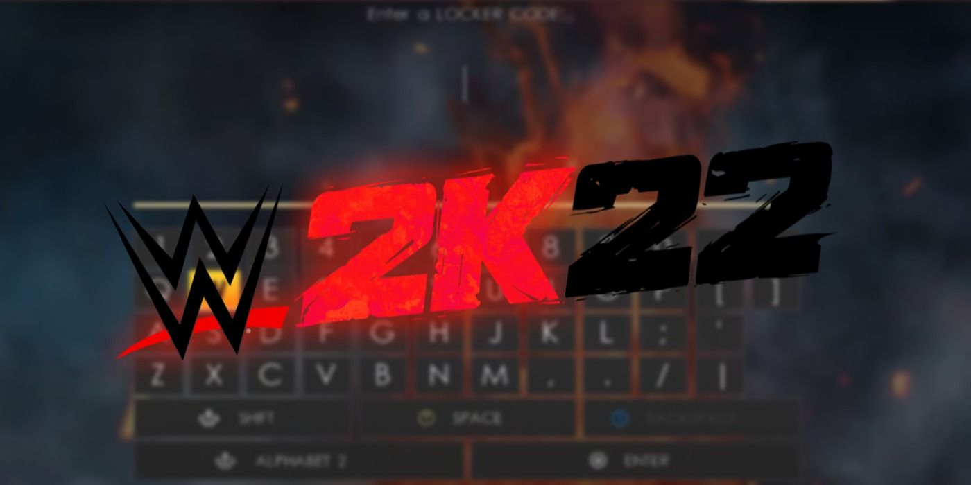 WWE2k22 Logo In Front of The Locker Code Screen