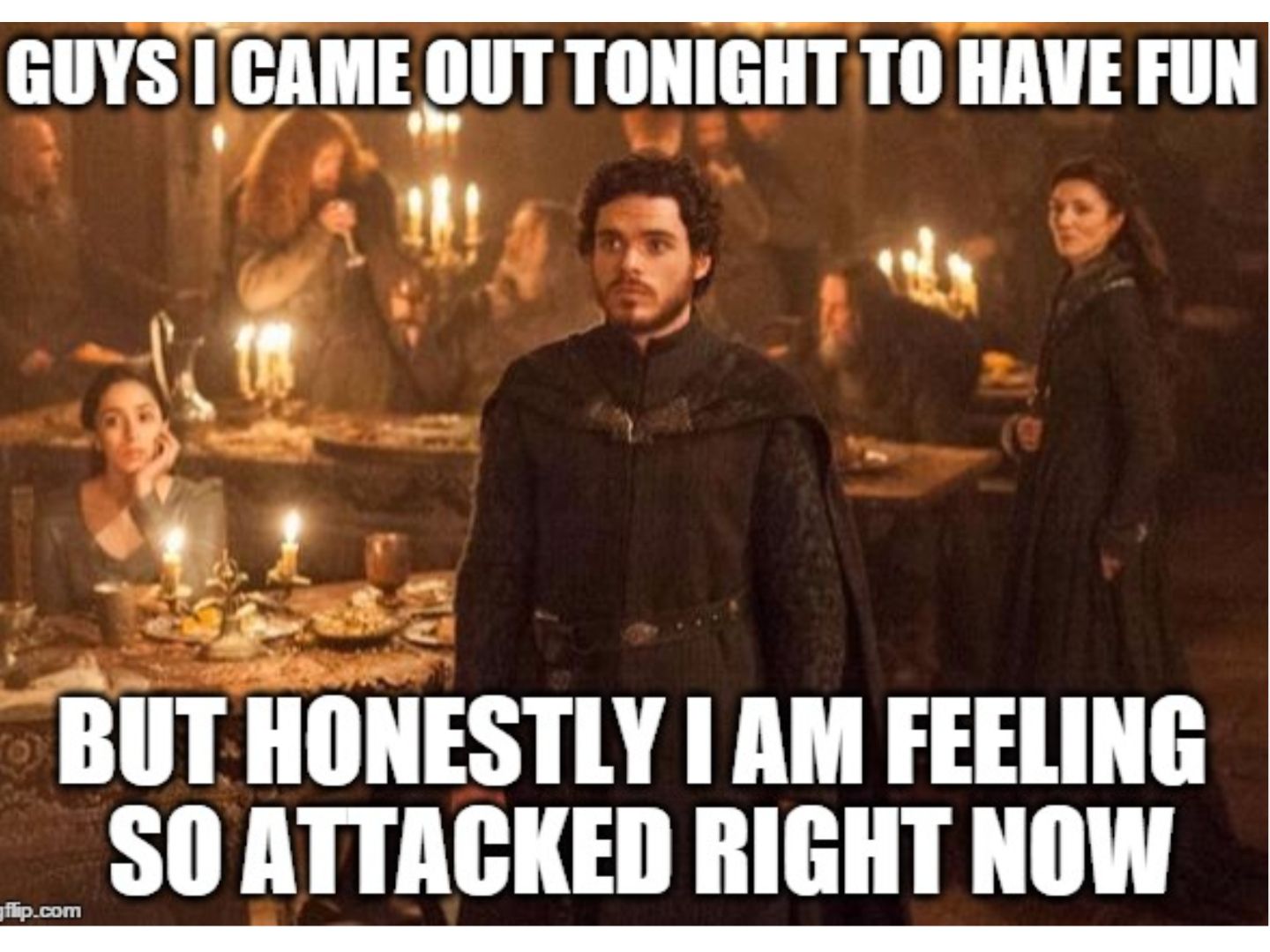 Meme about the Red Wedding in Game Of Thrones. 