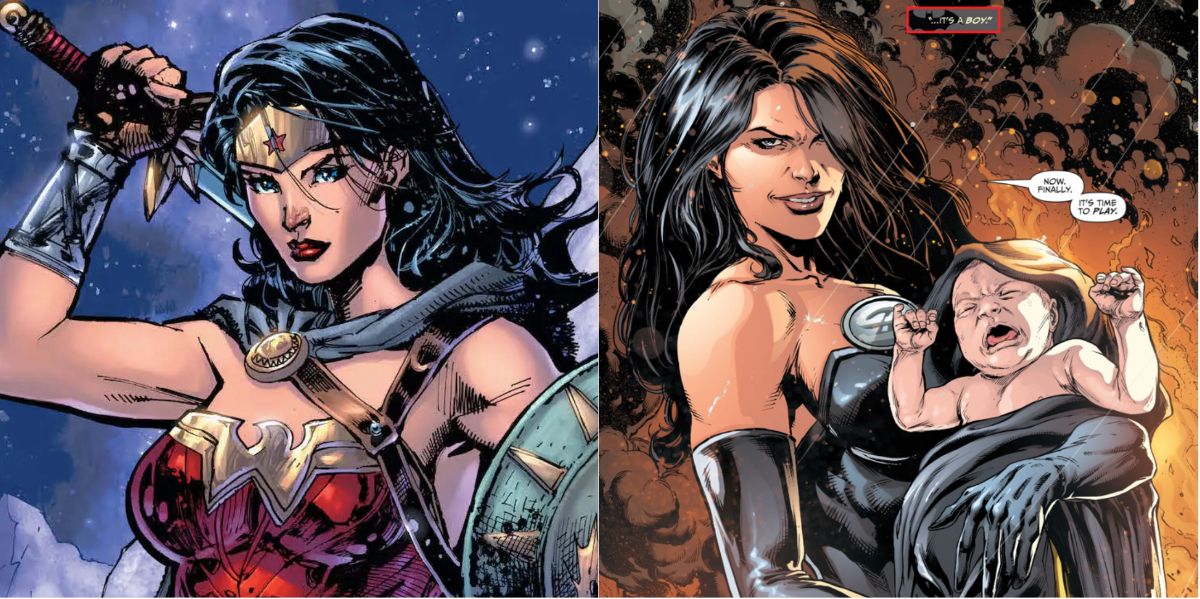 Wonder woman and Super Woman look on in DC comics