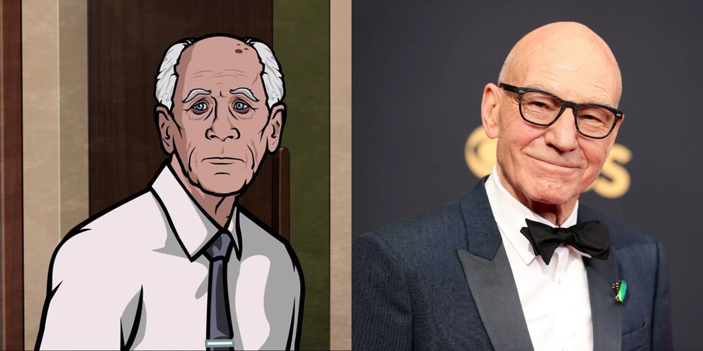Patrick Stewart and Woodhouse from Archer