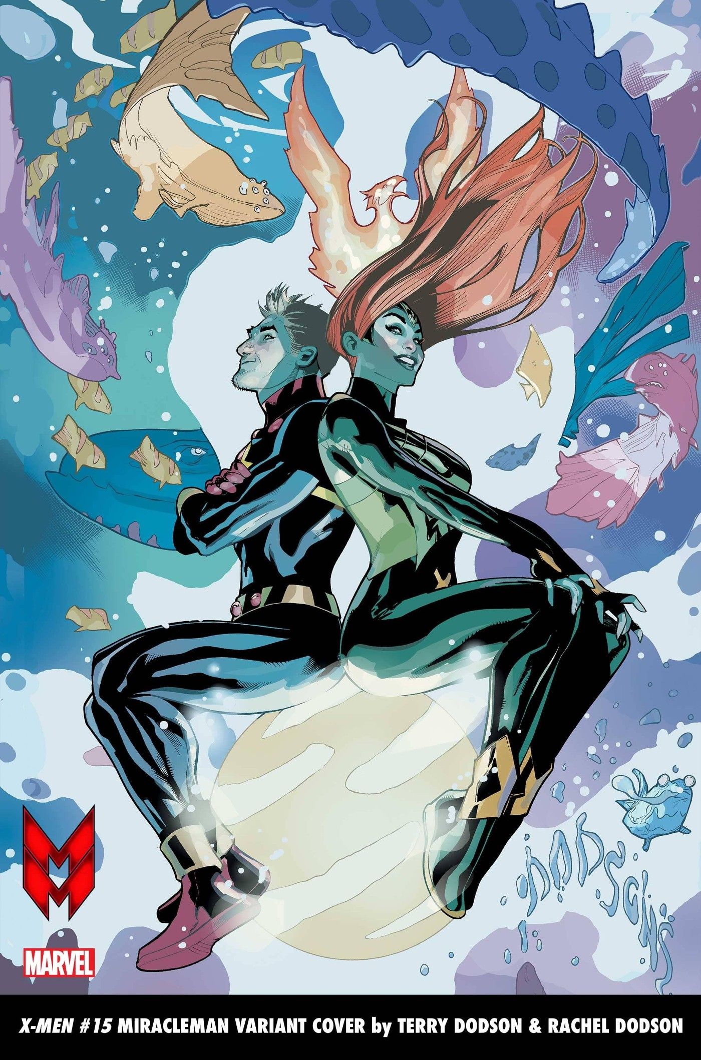 X-MEN 15 MIRACLEMAN VARIANT COVER by TERRY DODSON & RACHEL DODSON