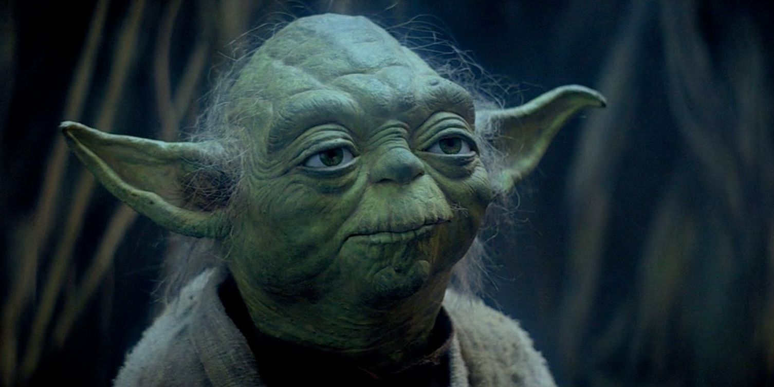 Yoda looking solemn in Star Wars 6