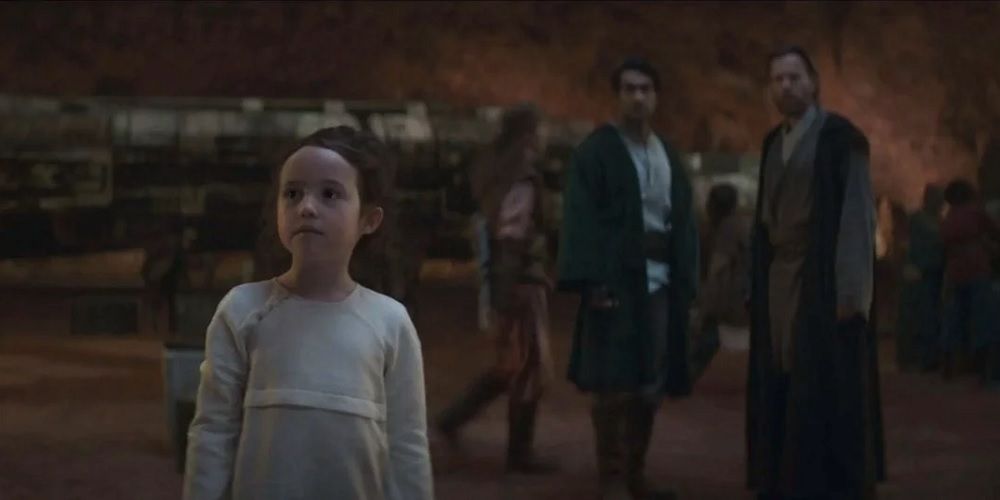 Young Leia Organa in front of Haja and Ben in Obi Wan Kenobi