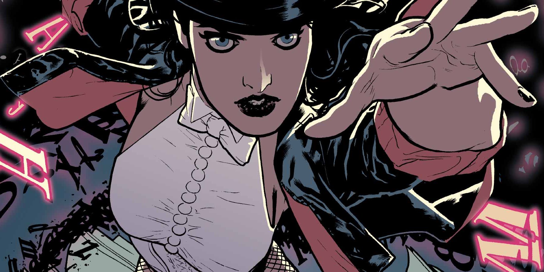 A comic book rendering of the DC hero Zatanna