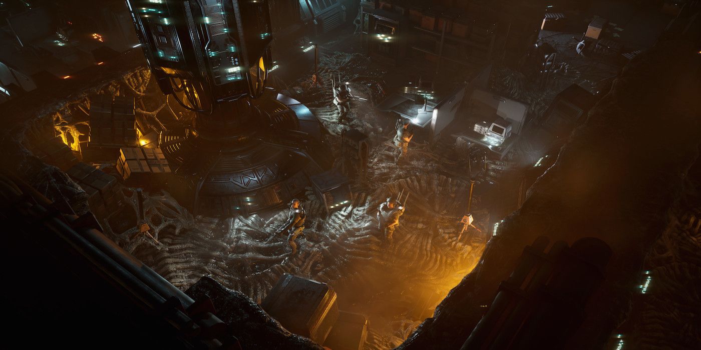 A screenshot from the upcoming game Aliens: Dark Descent