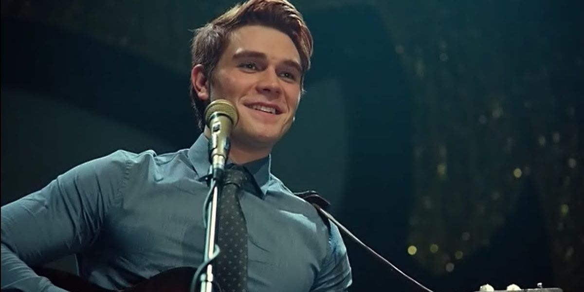 Archie performs with guitar on Riverdale