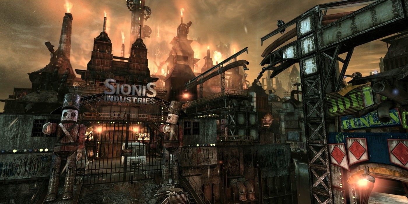 Sionis Steel Mill in Batman Arkham City