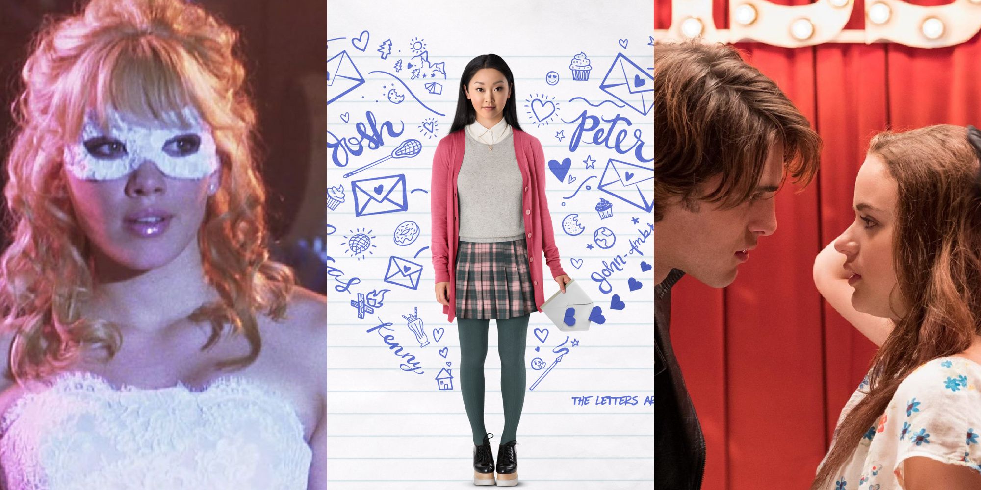 best romantic comedies on Netflix split image
