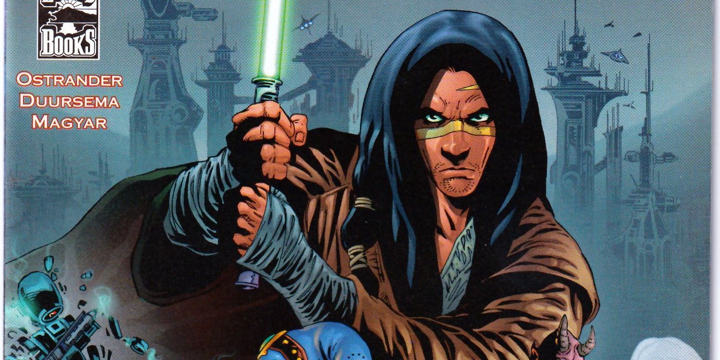 Quinlan Vos on the cover of a Star Wars Republic comic.