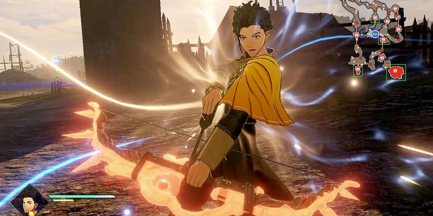 Claude with bow in Three Hopes.
