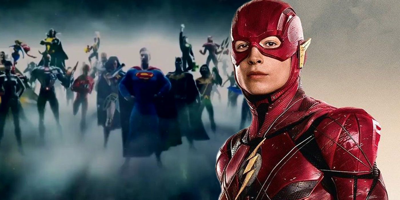 Ezra Miller as the Flash and the heroes of DC