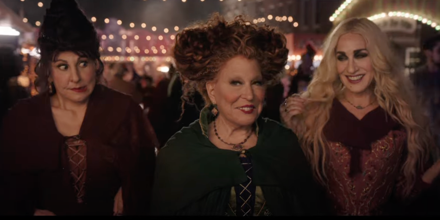 The Sanderson Sisters in the hocus pocus 2 trailer