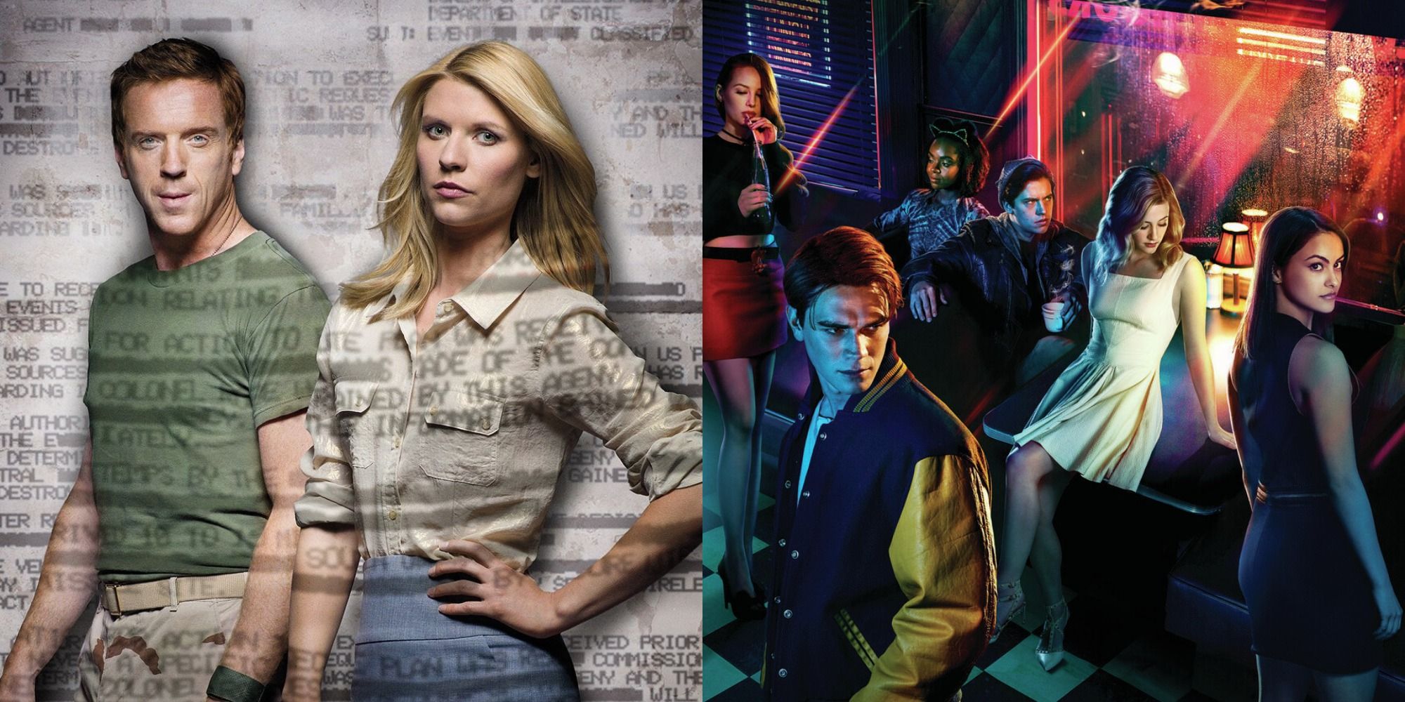 Posters for Homeland and Riverdale