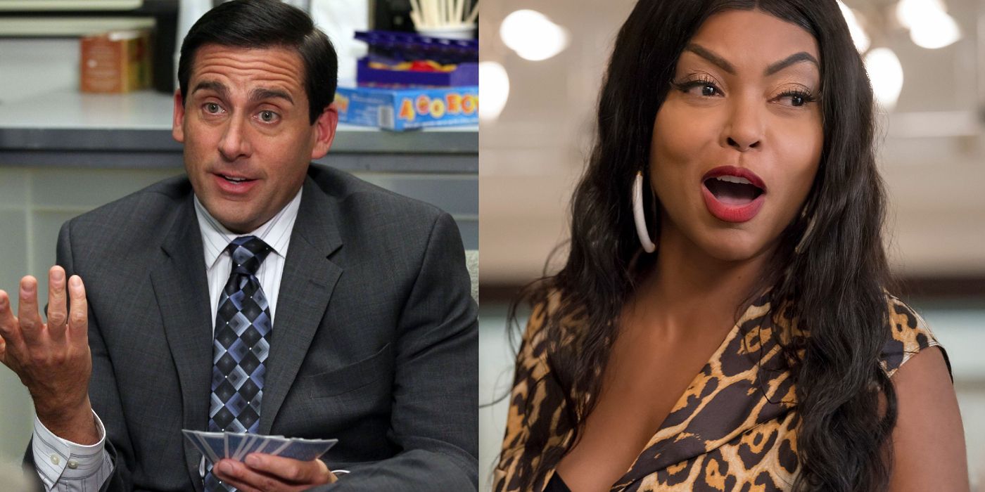 Michael holds a hand of cards on The Office and Cookie wears a leopard print blouse on Empire