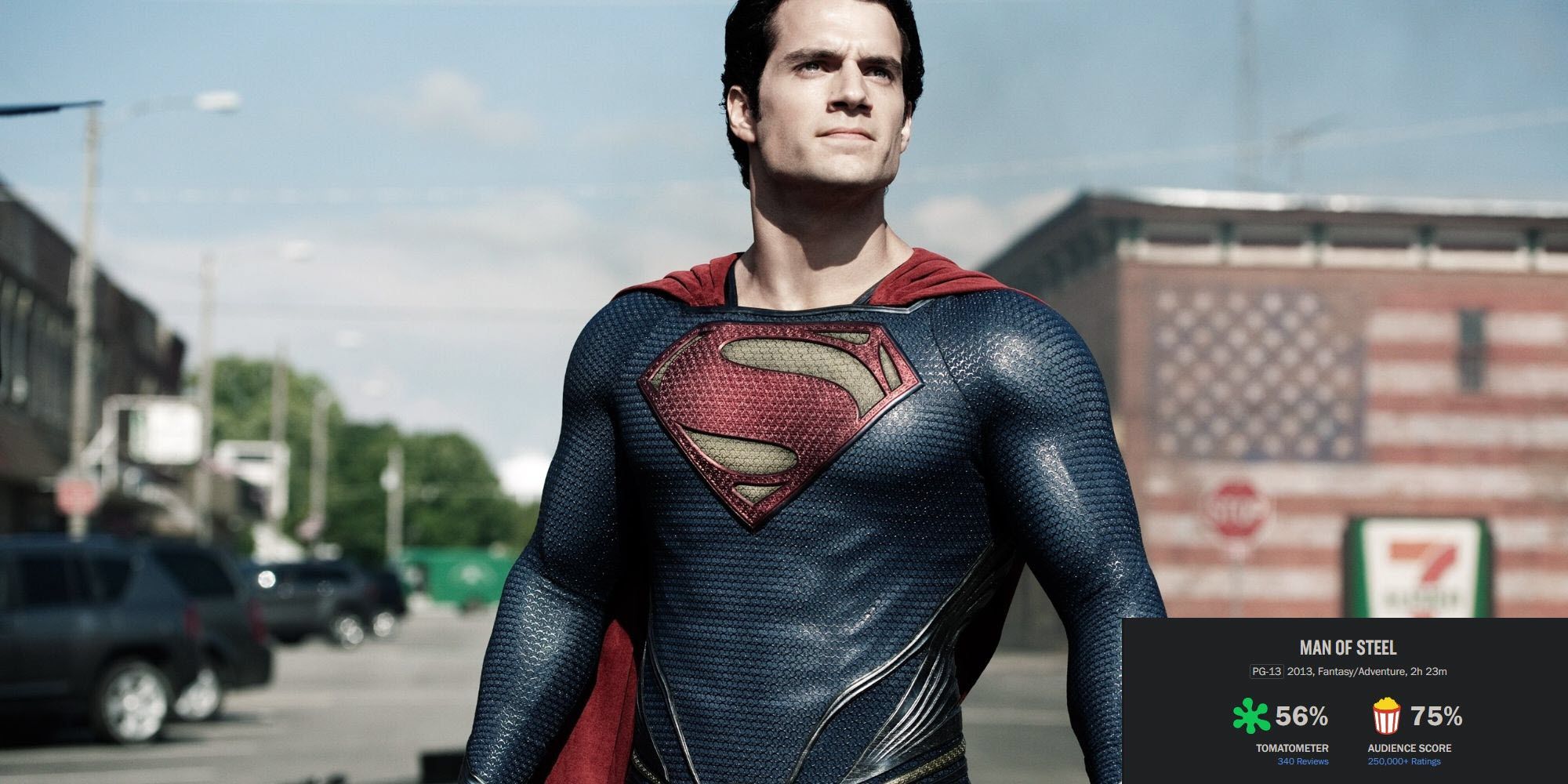 image from Man of Steel featuring Henry Cavill as Superman wearing the suit