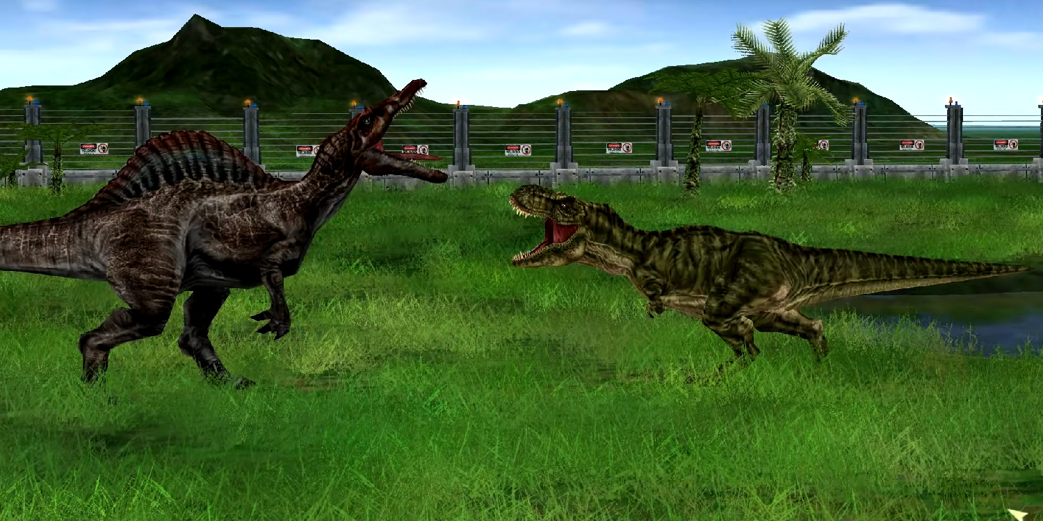 jurassic park t-rex spinosaurus operation genesis
