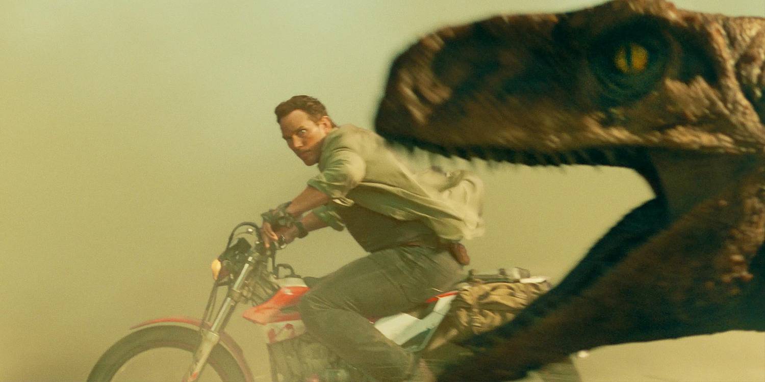 Jurassic World Dominion Moto Perseguição Chris Pratt