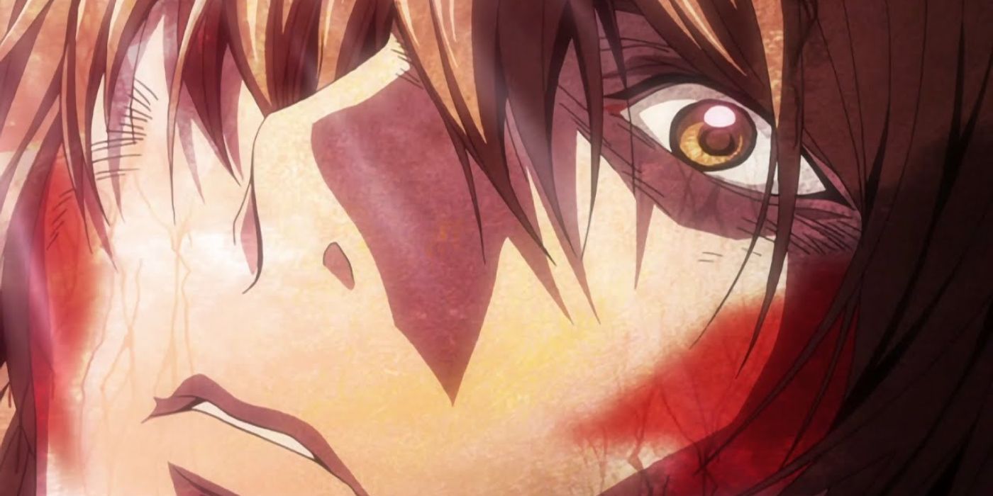 Light Yagami's death in Death Note.