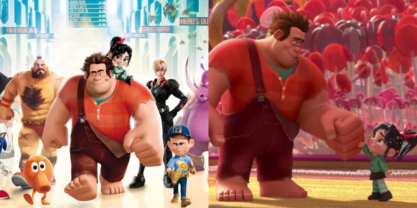 Split image of characters from Wreck-It Ralph
