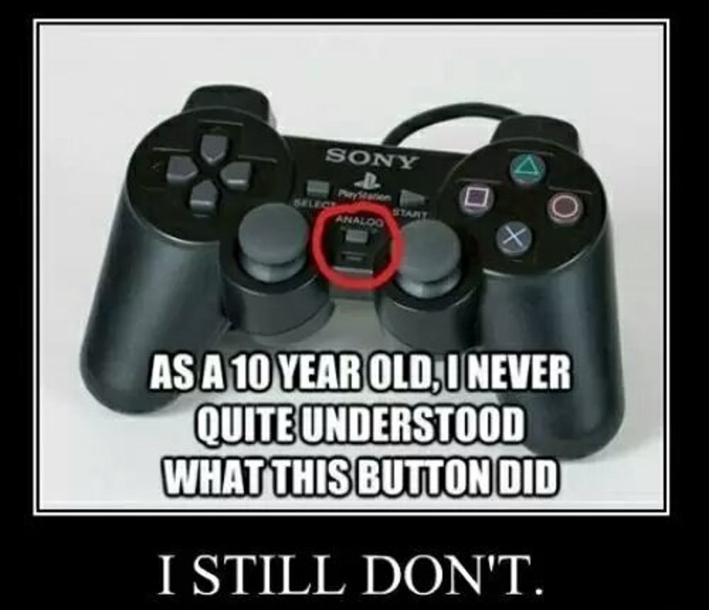 PS2 analogue button meme