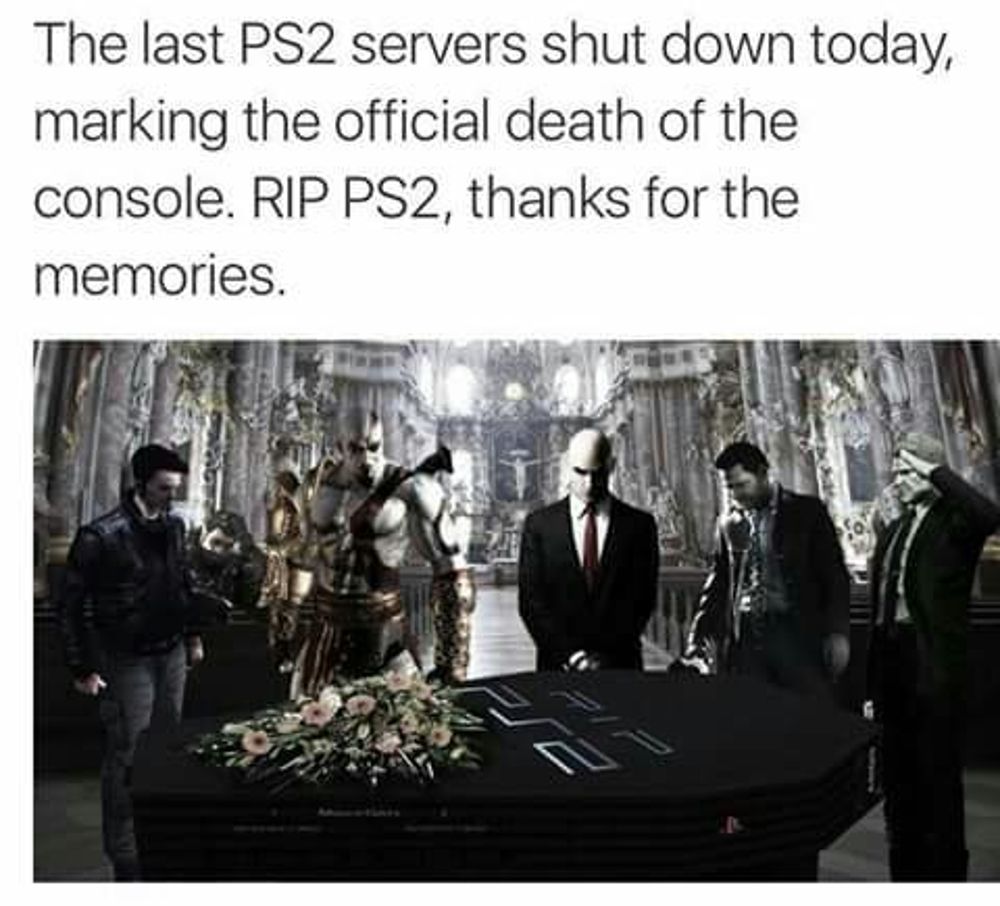 PS2 funeral meme