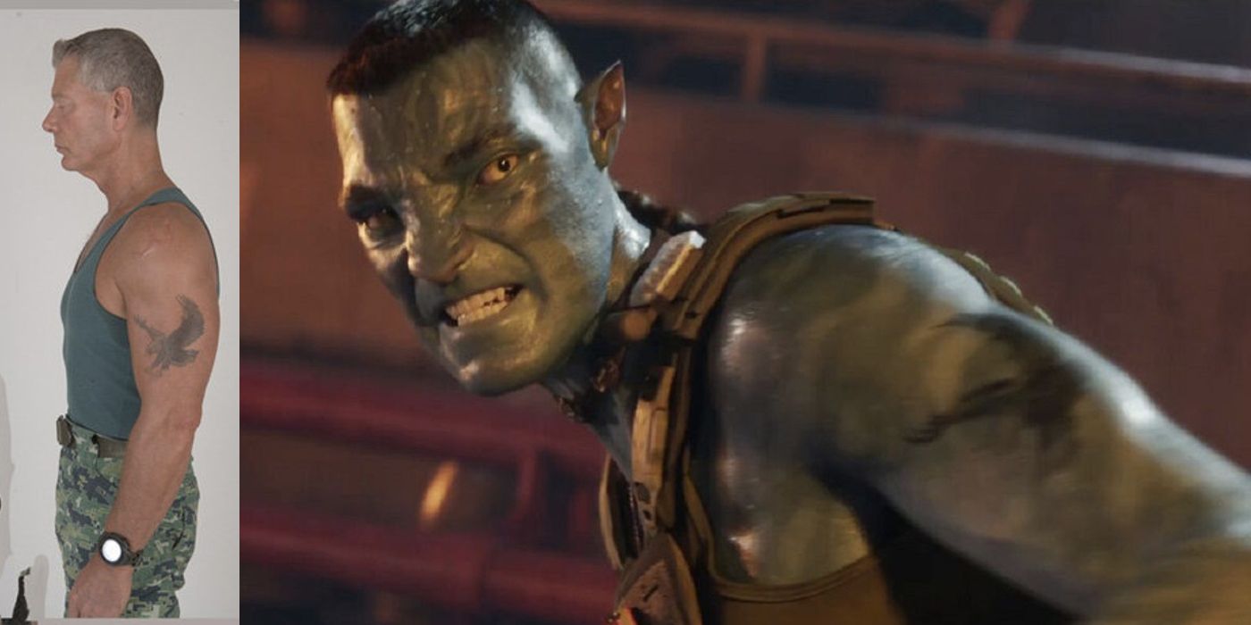 View of Quaritch in the first Avatar film and its sequel