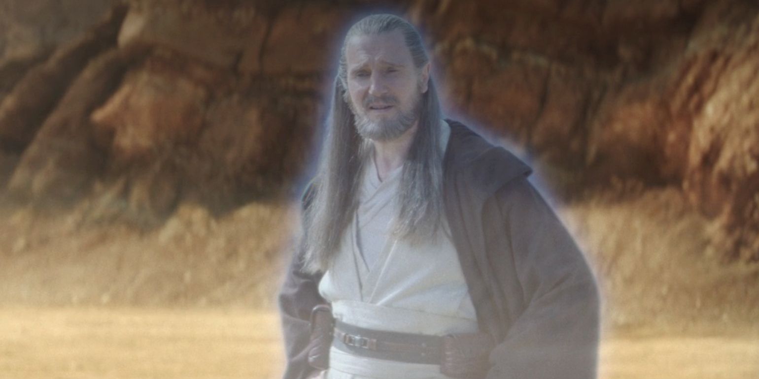 qui-gon jinn, liam neeson, force ghost, obi-wan kenobi finale 