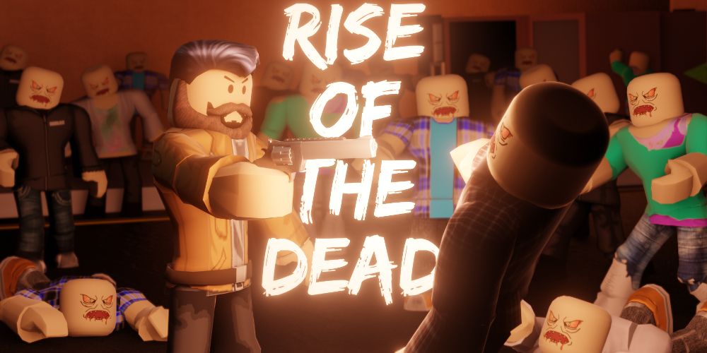 A man points a gun at a zombie in artwork for Rise of the Dead
