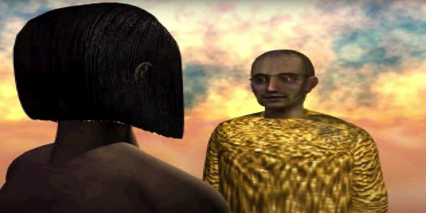A screenshot from one of the early cutscenes in the PS1 game Sentient
