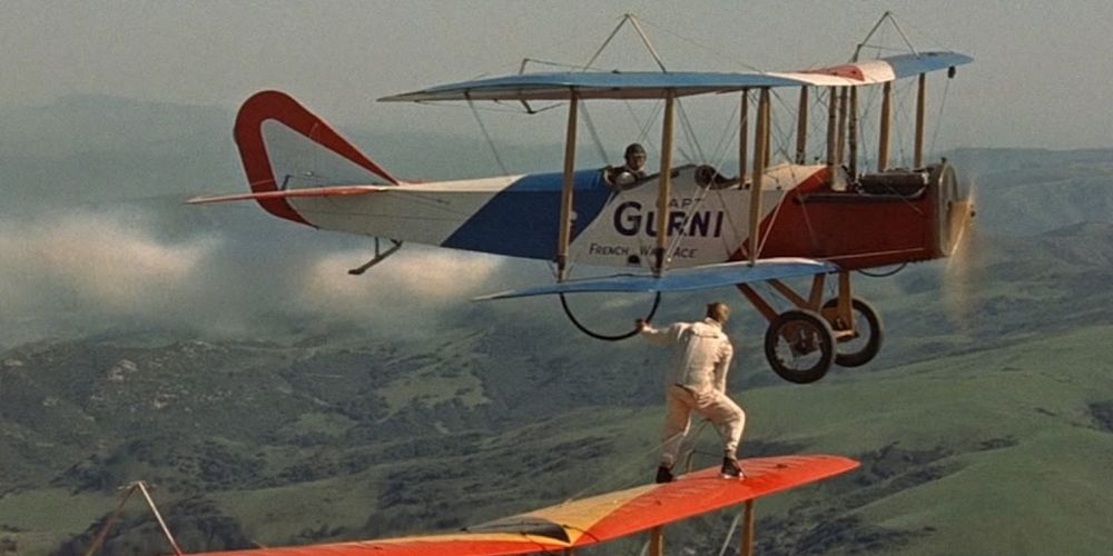 A man wing walks in The Spirit of St. Louis