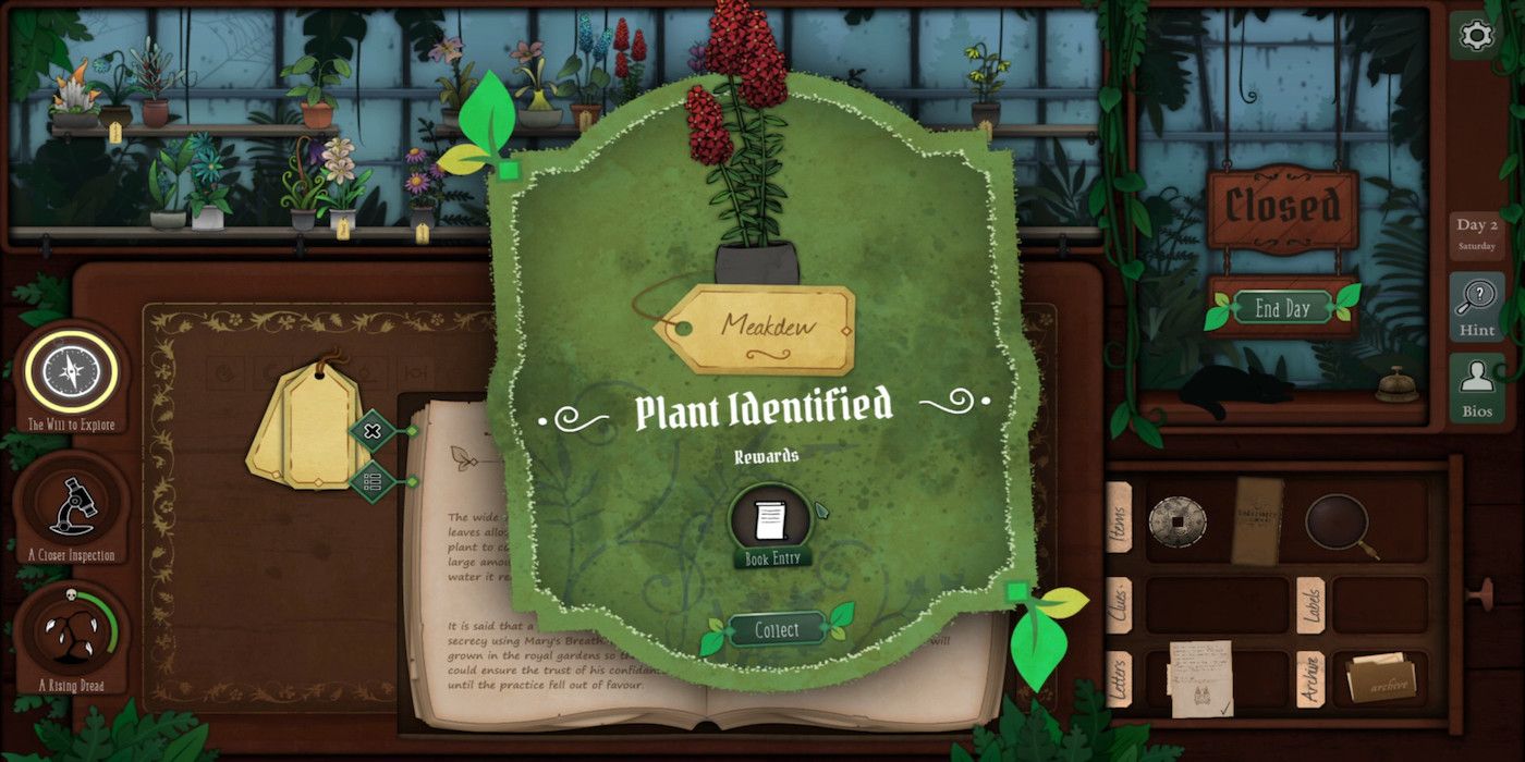 A screenshot from the game Strange Horticulture