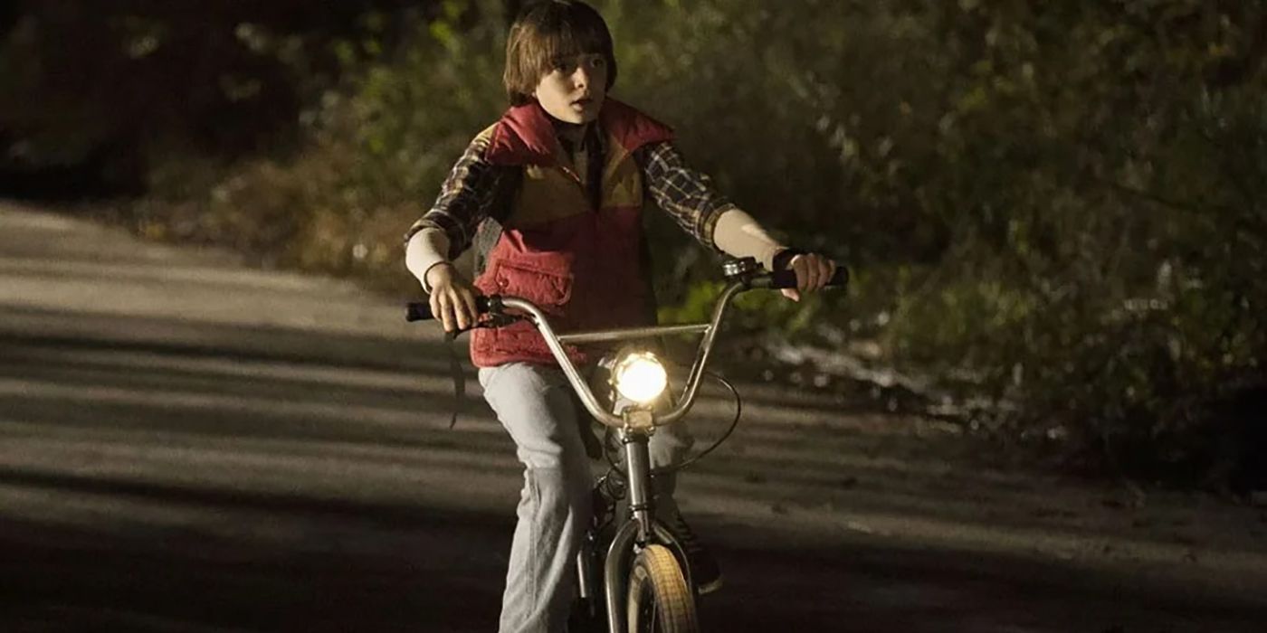 Will riding his bike at night in season 1 of Stranger Things.