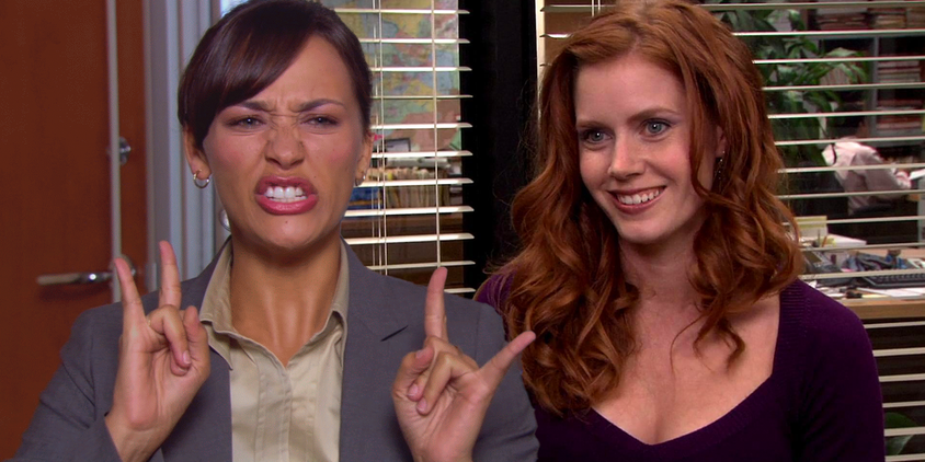 Amy Adams & Rashida Jones as Katy & Karen from The Office