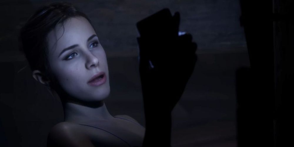 Emma vlogs on her phone in The Quarry