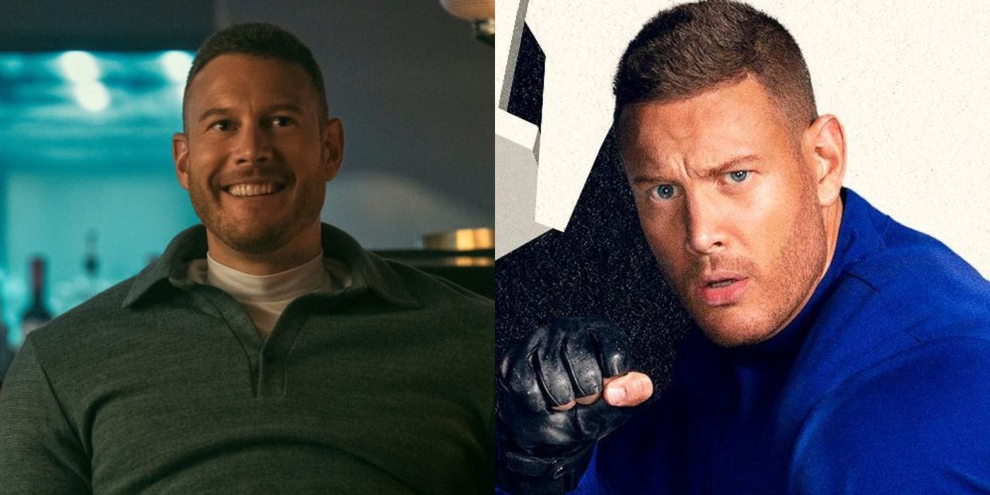 Split image of Luther in the Umbrella Academy