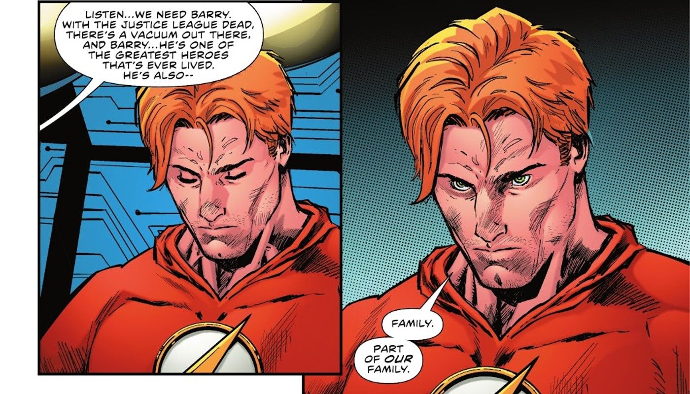 wally west sad about barry