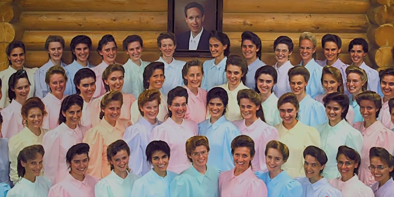 A group of women in a group photo in the documentary Keep Sweet: Pray and Obey - Warren Jeffs' wives