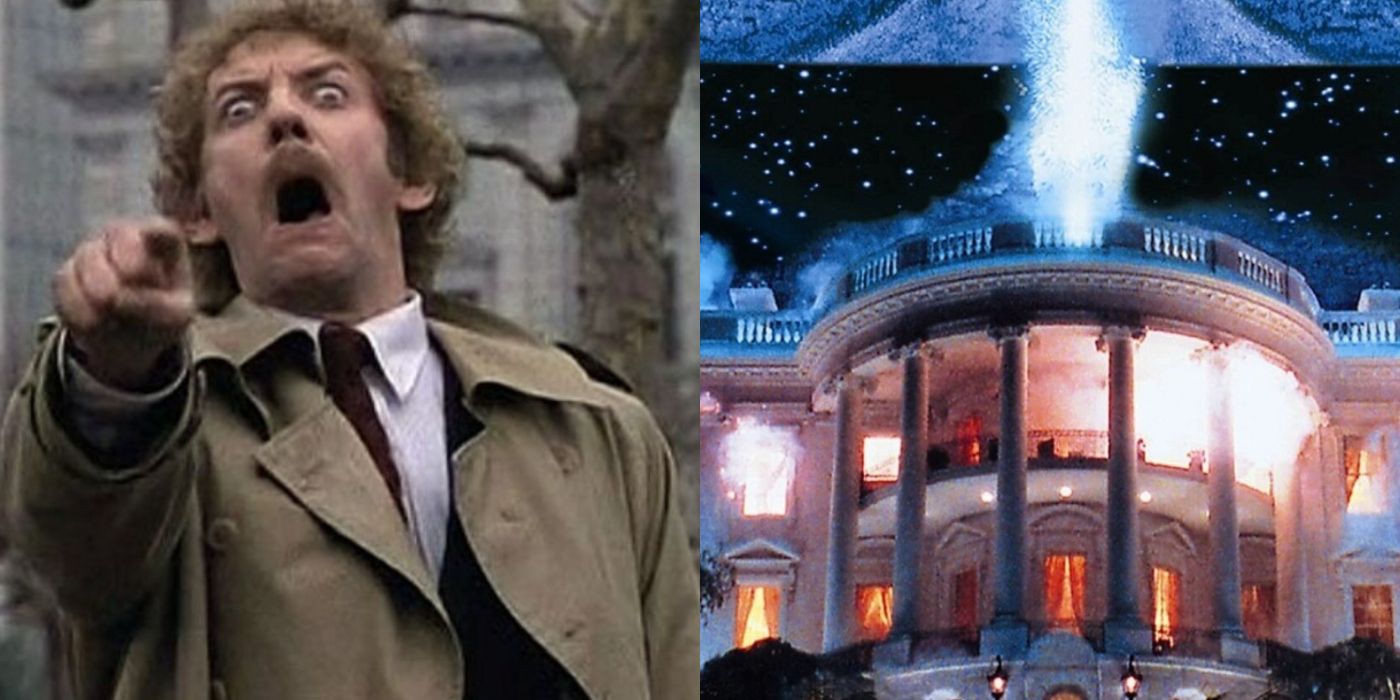 Split image of Invasion of the Body Snatchers and Independence Day