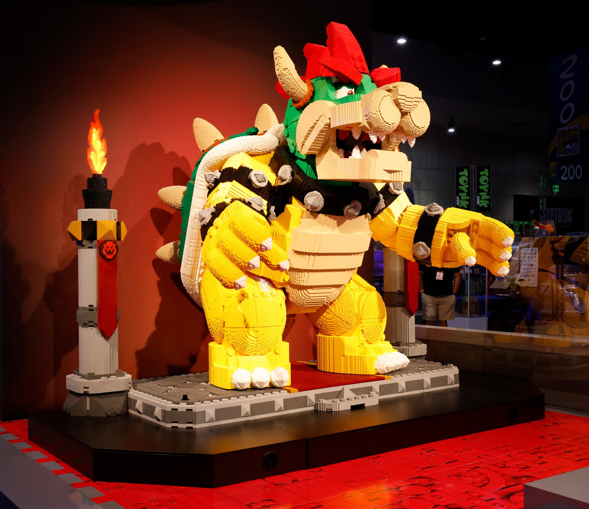 Giant Mighty LEGO Bowser Conquers Comic-Con Show Floor [UPDATED]
