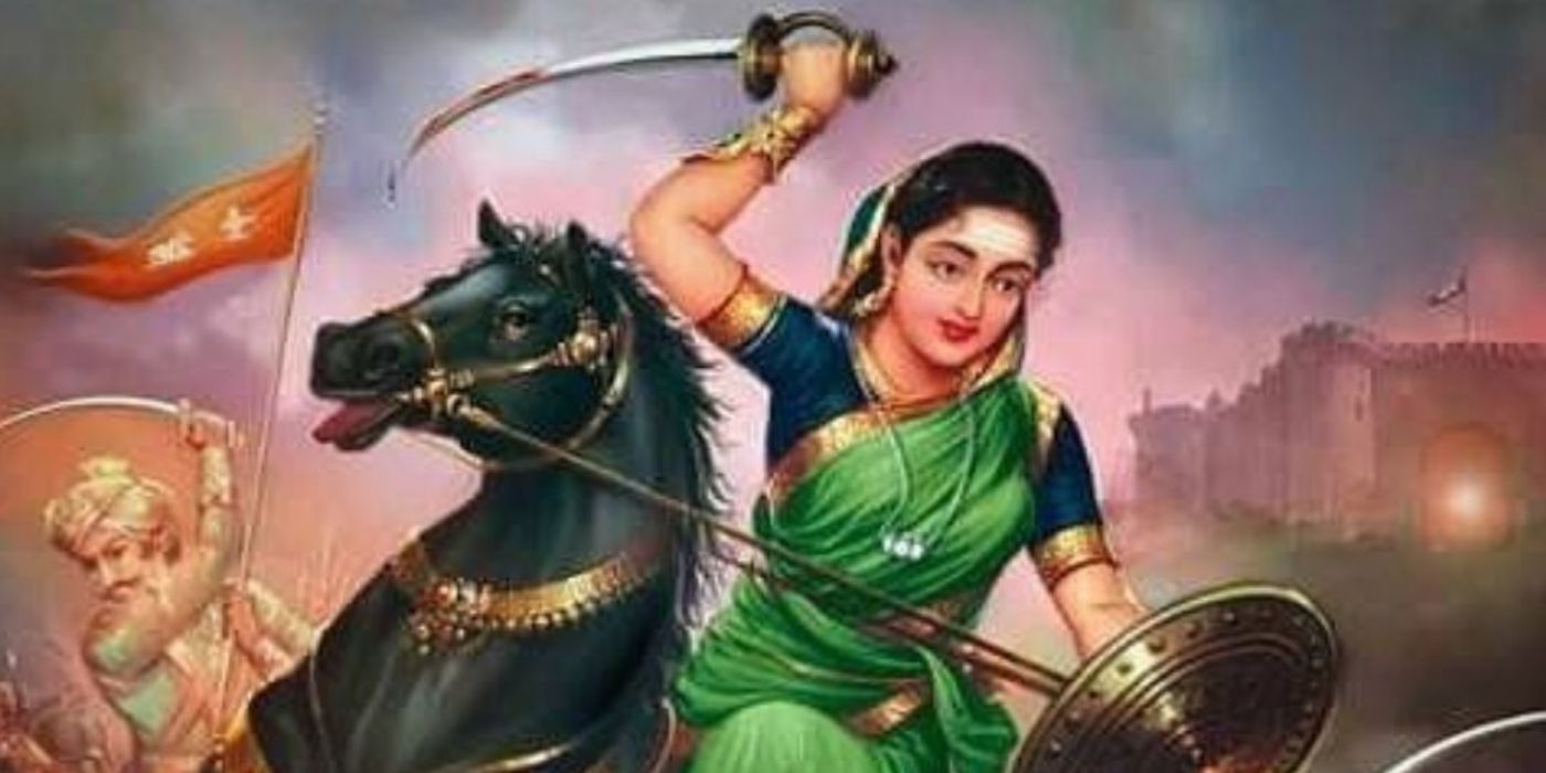 Rani Velu Nachiyar art, queen of india.