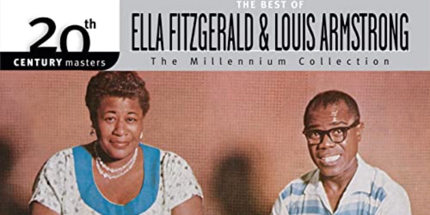Dream A Little Dream Of Me By Louis Armstrong And Ella Fitzgerald, with a young Louis and Ella smiling for the masters collection cover