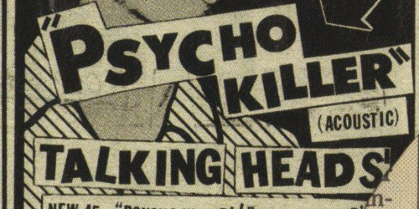 Psycho Killer By Talking Heads magazine clippings ransom style poster art