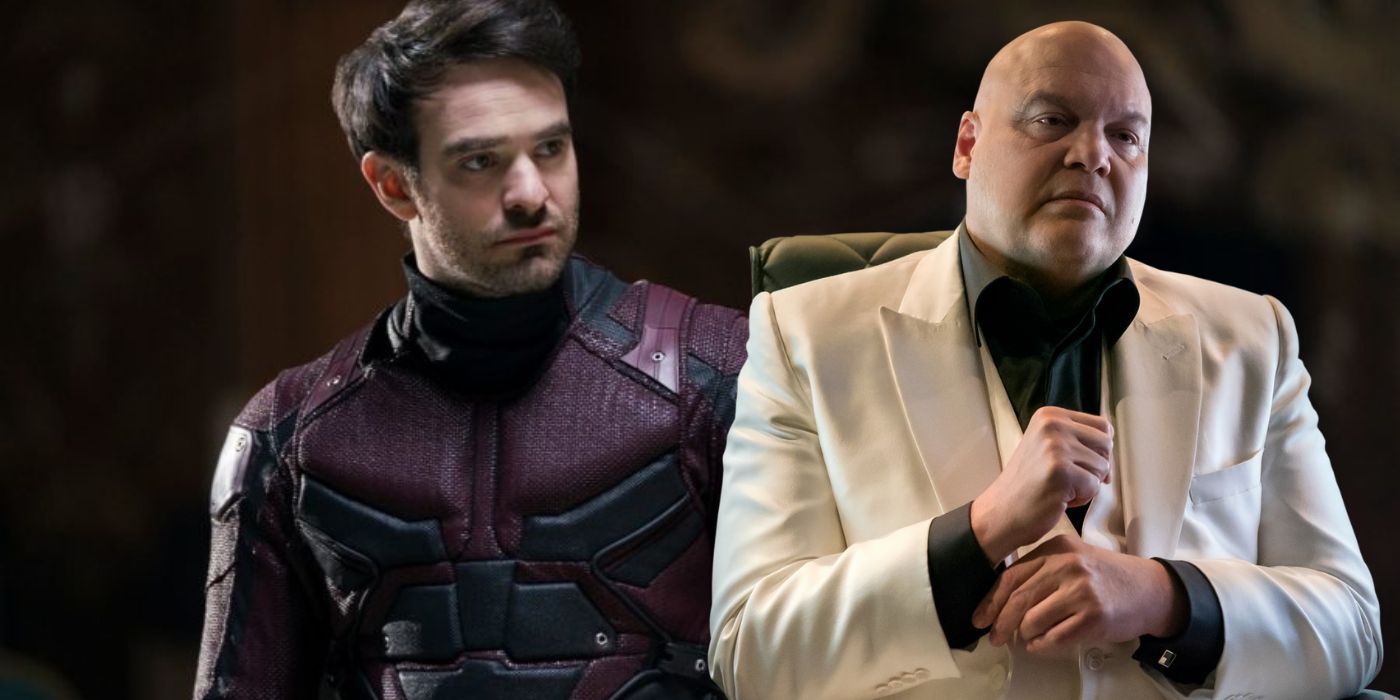 Split Image of Matt Murdock and Kingpin in Netflix's Daredevil